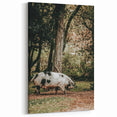 Farmhouse Wall Art - Rustic Pig in Wooded Path with Country Farm Charm