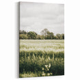 Farmhouse Wall Art - Tranquil Green Field with Trees and Rustic Charm