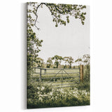 Farmhouse Wall Art - Tranquil Farm Gate with Rustic Countryside Charm