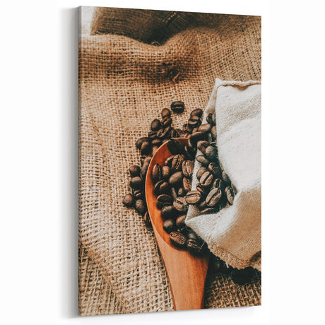 Farmhouse Wall Art | Rustic Coffee Bean Decor | Vintage Country Style Print