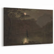 Dark Moody Wall Art - Atmospheric Moonlit Landscape for Timeless Decor