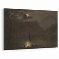 Dark Moody Wall Art - Atmospheric Moonlit Landscape for Timeless Decor