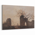 Dark Art Decor - Timeless Ruins and Bare Tree Scene for Moody Interiors