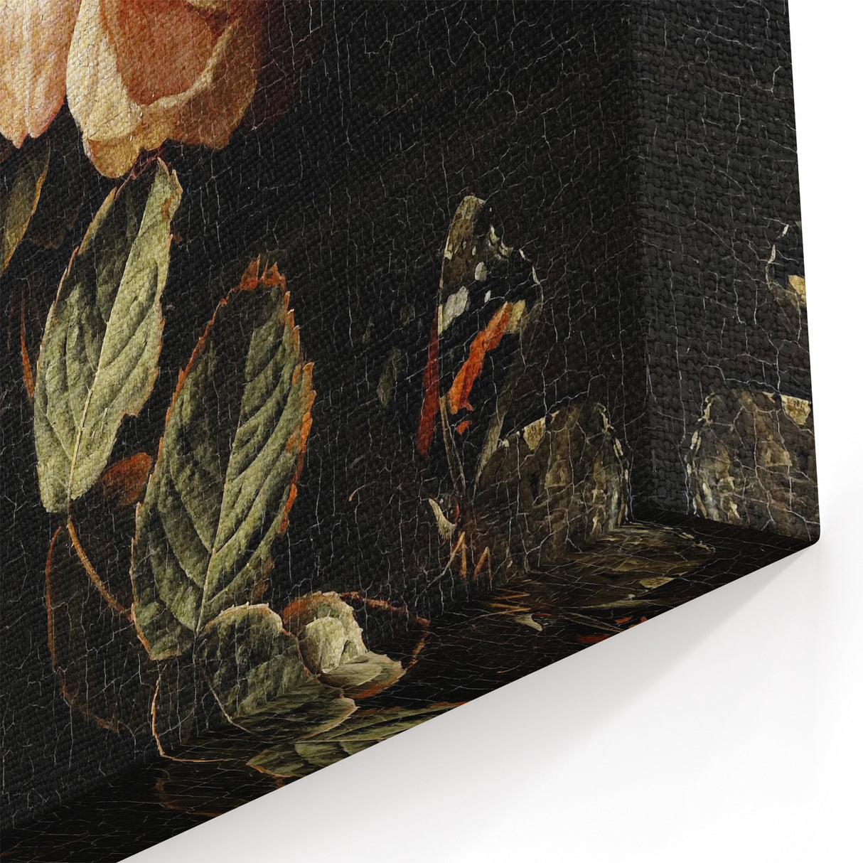 Dark Moody Wall Art - Timeless Floral Arrangement for Dramatic Decor