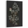 Dark Moody Wall Art - Intricate Botanical with Insects for Elegant Decor