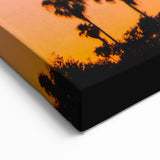 LA Sunset Palm Trees Art - Silhouetted Palms Against a Vibrant Sky
