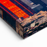 Downtown LA Sunset Skyline - Vibrant Skyscrapers Against Dramatic Sky