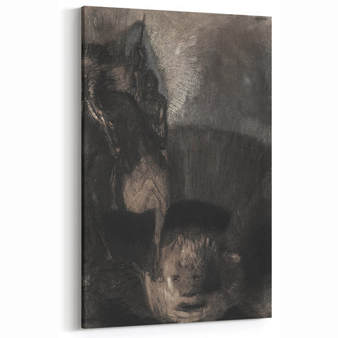Medieval Gothic Canvas - Dark Knight Vintage Gothic Print