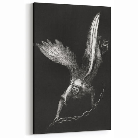 Gothic Wall Art - Dark Angelic Figure Medieval Gothic Canvas Print