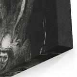 Gothic Wall Art - Dark Angelic Figure Medieval Gothic Canvas Print