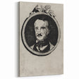 Vintage Gothic Prints - Edgar Allan Poe Portrait Gothic Canvas Art
