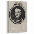 Vintage Gothic Prints - Edgar Allan Poe Portrait Gothic Canvas Art