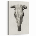 Gothic Artworks - Vintage Skull Illustration Medieval Gothic Canvas Print