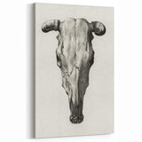 Gothic Artworks - Vintage Skull Illustration Medieval Gothic Canvas Print