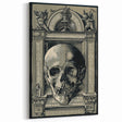 Medieval Gothic Canvas - Intricate Skull Illustration Gothic Wall Art