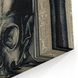 Medieval Gothic Canvas - Intricate Skull Illustration Gothic Wall Art