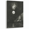 Dark Decor Style - Surreal Gothic Moon and Angel Gothic Canvas Print