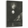 Dark Decor Style - Surreal Gothic Moon and Angel Gothic Canvas Print