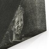 Dark Decor Style - Surreal Gothic Moon and Angel Gothic Canvas Print