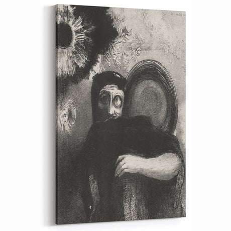 Abstract Gothic Face Art - Vintage Dark Decor for Enigmatic Spaces