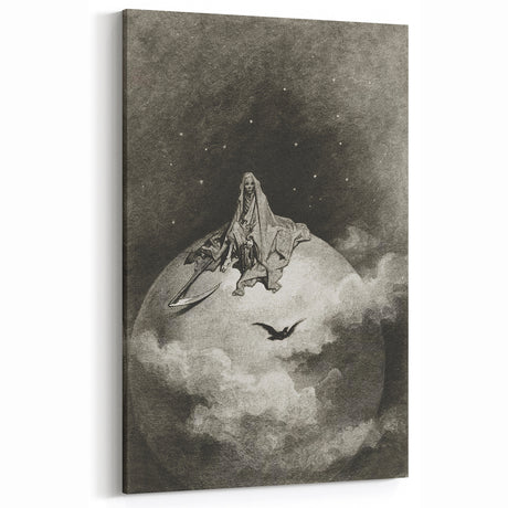 Gothic Grim Reaper Art - Dark Decor for Vintage and Mysterious Spaces