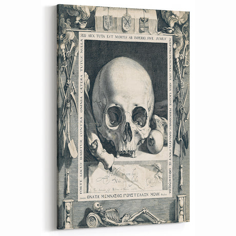Gothic Skull Vanitas Art - Vintage Dark Decor for Memento Mori Spaces