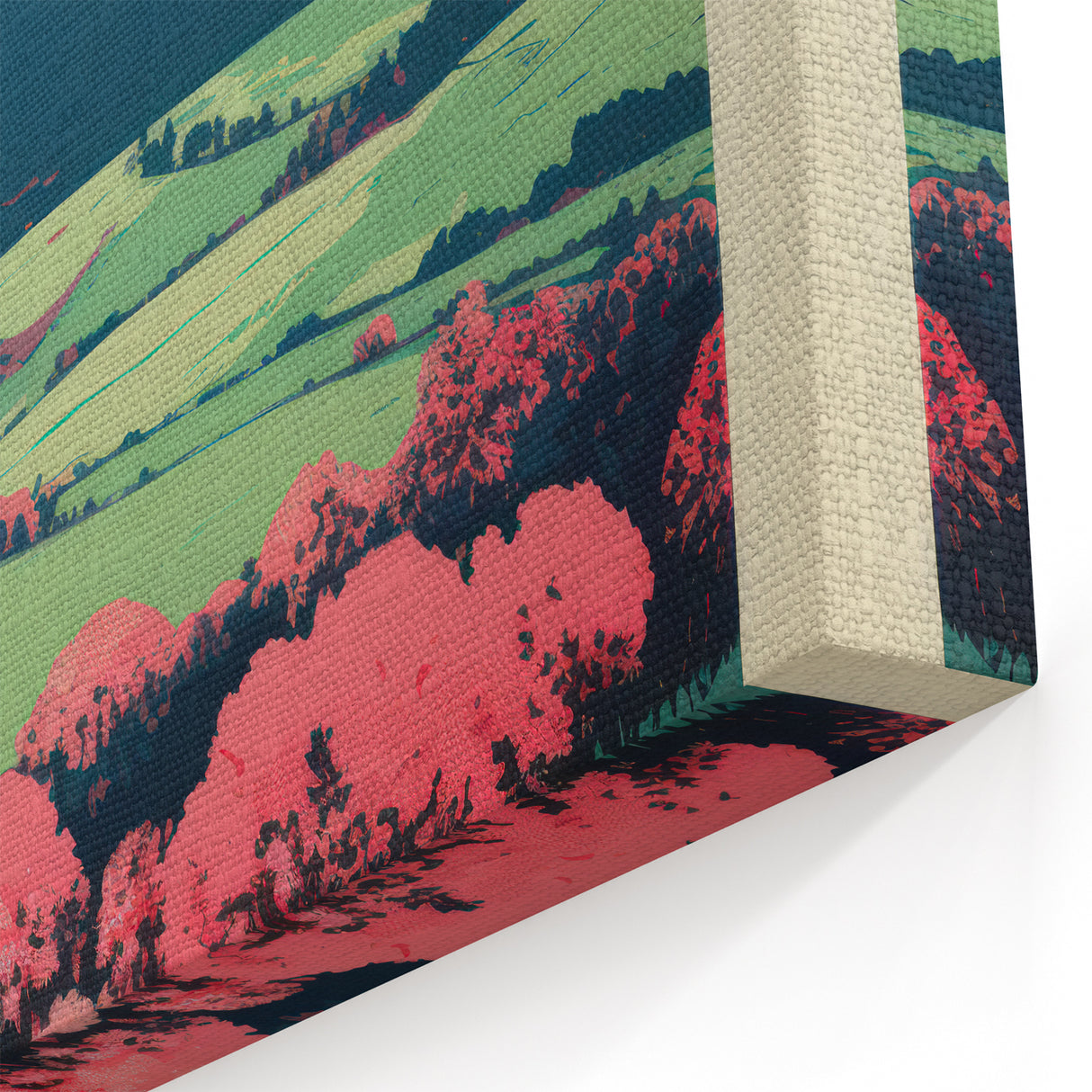 Abstract Electric Mountain Art – Vibrant Electric Wall Decor Canvas