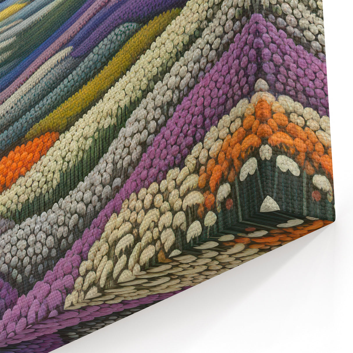 Electric Floral Mountain Art – Vibrant Modern Electric Wall Canvas