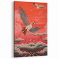 Electric Crane Artwork – Vibrant Modern Electric Bird Canvas Decor