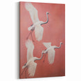 Elegant Electric Cranes Art – Modern Vibrant Electric Wall Canvas Decor