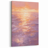 Serene Electric Sunset Art – Modern Vibrant Electric Wall Canvas Decor
