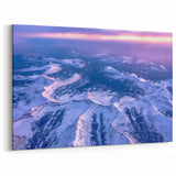 Utah Nature Photography - Snow-Covered Aerial View Scenic Wall Art