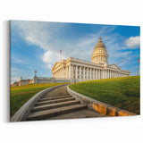 Salt Lake City Framed Art - Utah State Capitol Building Scenic Wall Decor