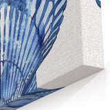 Blue Watercolor Seashell Coastal Wall Art - Nautical Ocean Decor Print