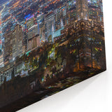 Salt Lake City Wall Art - Night Skyline View Utah Cityscape Canvas Prints