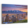 Scenic Salt Lake City Art Prints - Sunset Skyline and Mountain View Decor