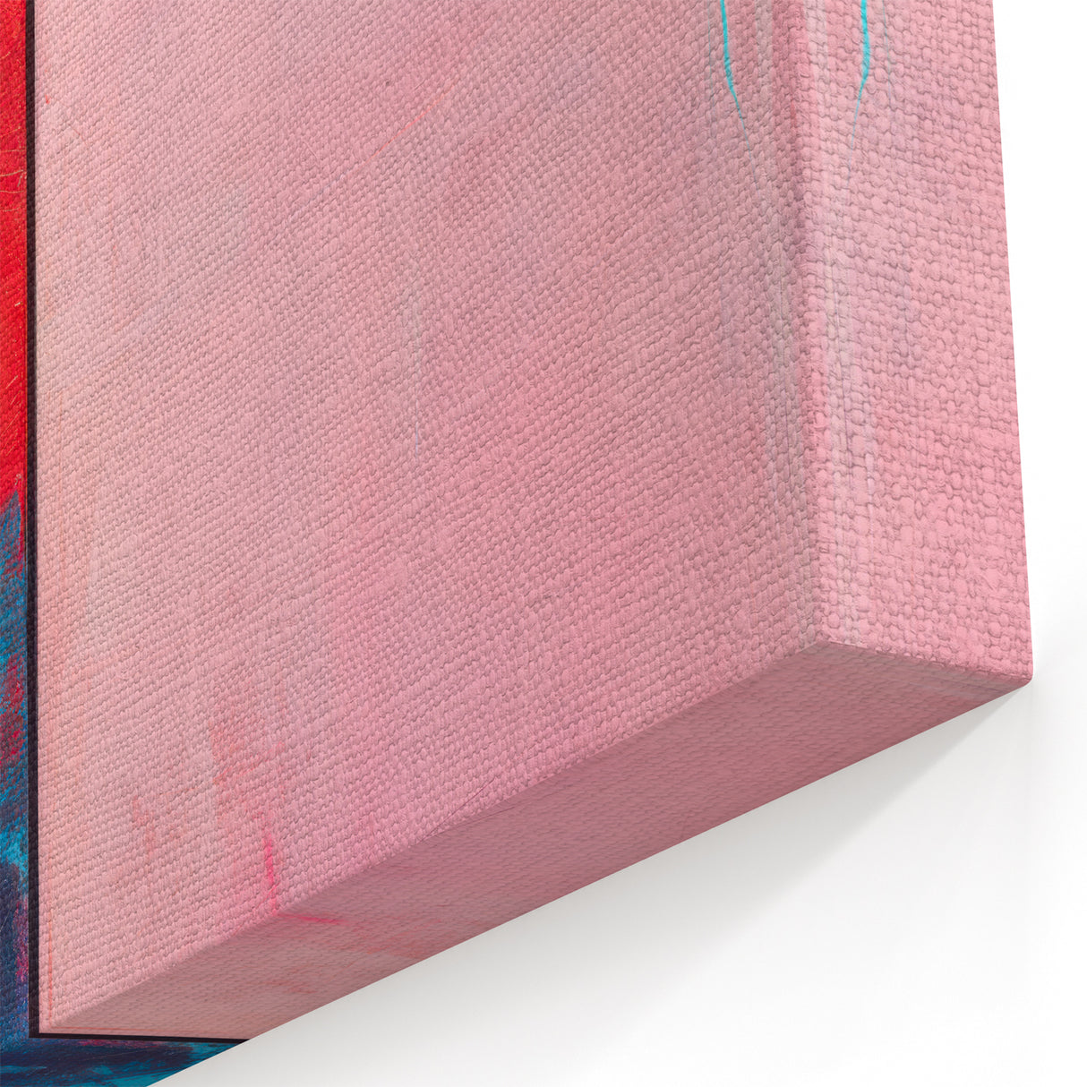 Abstract Electric Pink and Turquoise Canvas - Vibrant Modern Wall Art