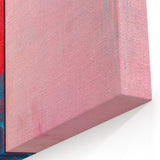 Abstract Electric Pink and Turquoise Canvas - Vibrant Modern Wall Art