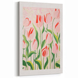 Abstract Electric Tulips Canvas - Modern Floral Vibrant Wall Art Decor