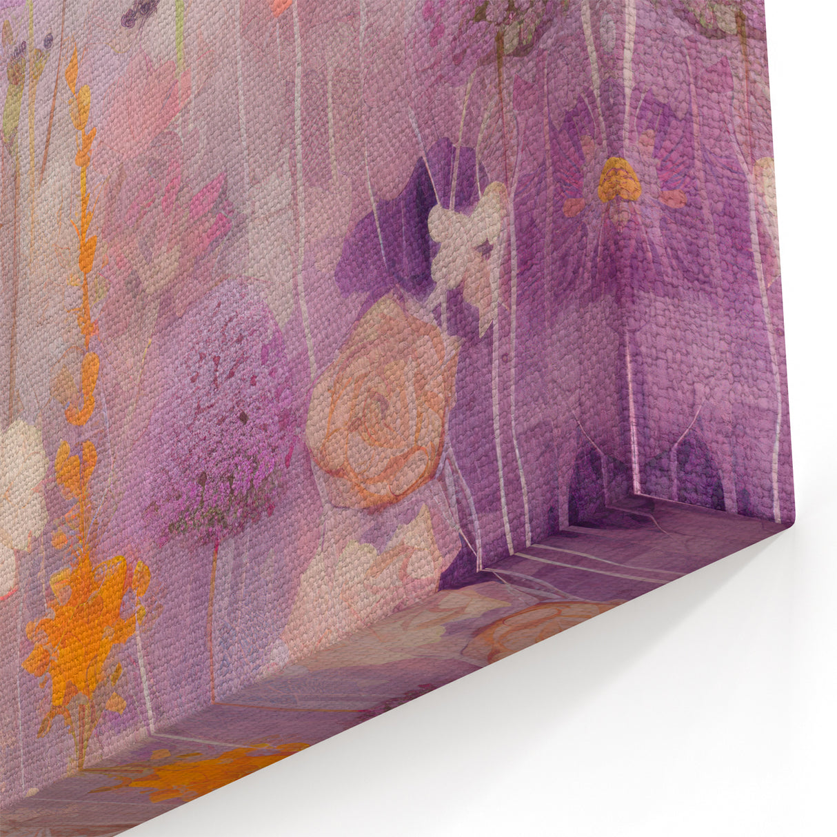 Electric Floral Fantasy Canvas - Abstract Pastel Modern Wall Art Decor