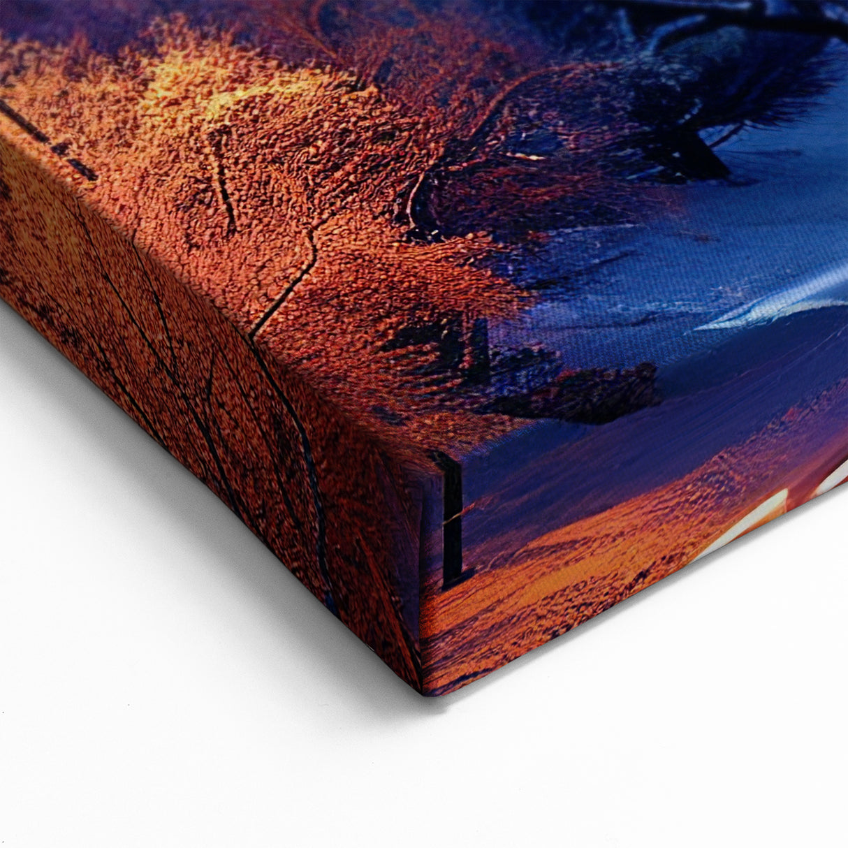 Salt Lake City Framed Art - Winter Night Skyline Utah Scenic Wall Decor