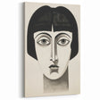 Abstract Electric Portrait Canvas - Black and White Modern Wall Art