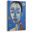 Electric Blue Abstract Portrait Canvas - Modern Vibrant Wall Art Decor