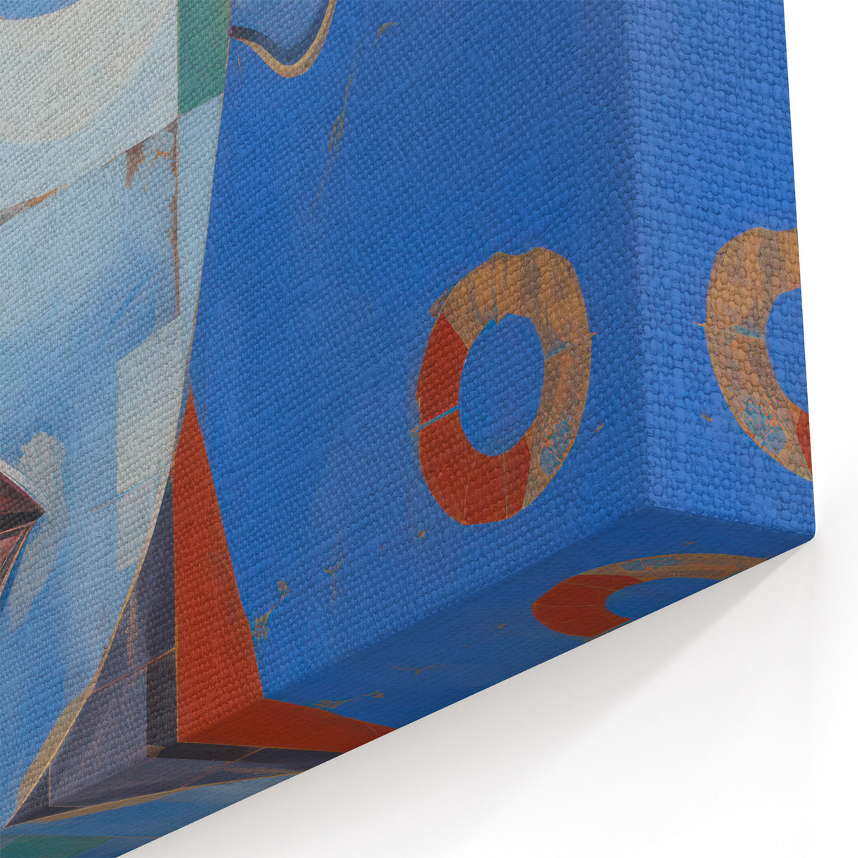 Electric Blue Abstract Portrait Canvas - Modern Vibrant Wall Art Decor