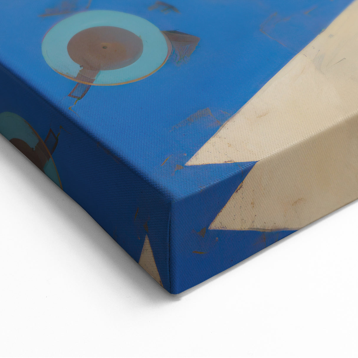 Electric Blue Abstract Portrait Canvas - Modern Vibrant Wall Art Decor