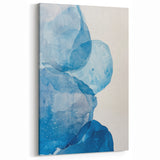 Abstract Blue Watercolor Circles Coastal Wall Art - Beach Decor Print