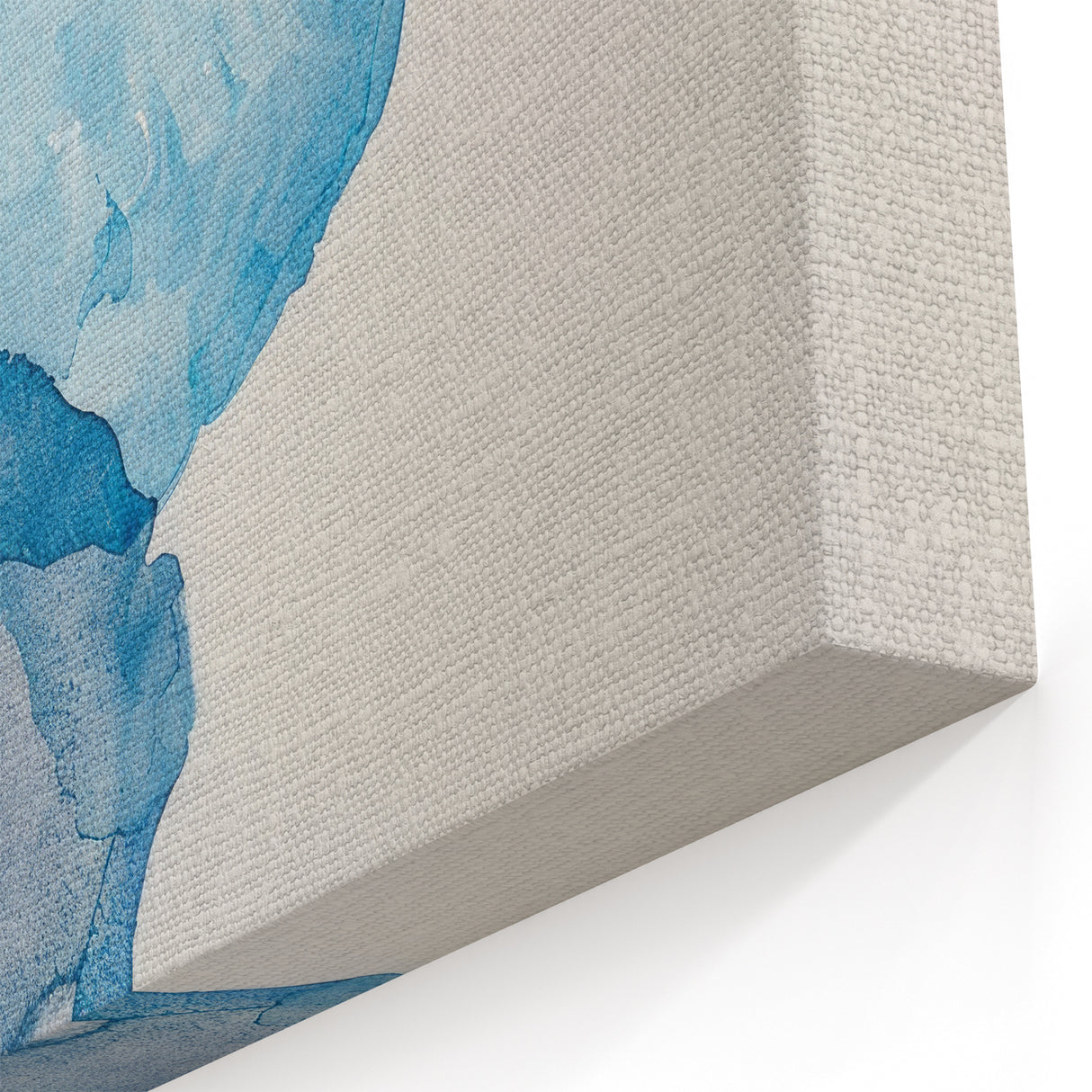 Abstract Blue Watercolor Circles Coastal Wall Art - Beach Decor Print