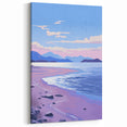 Serene Electric Coastal Canvas - Modern Vibrant Beach Wall Art Decor
