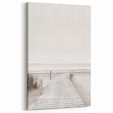 Minimalist Beach Boardwalk Coastal Wall Art - Seaside Nautical Decor