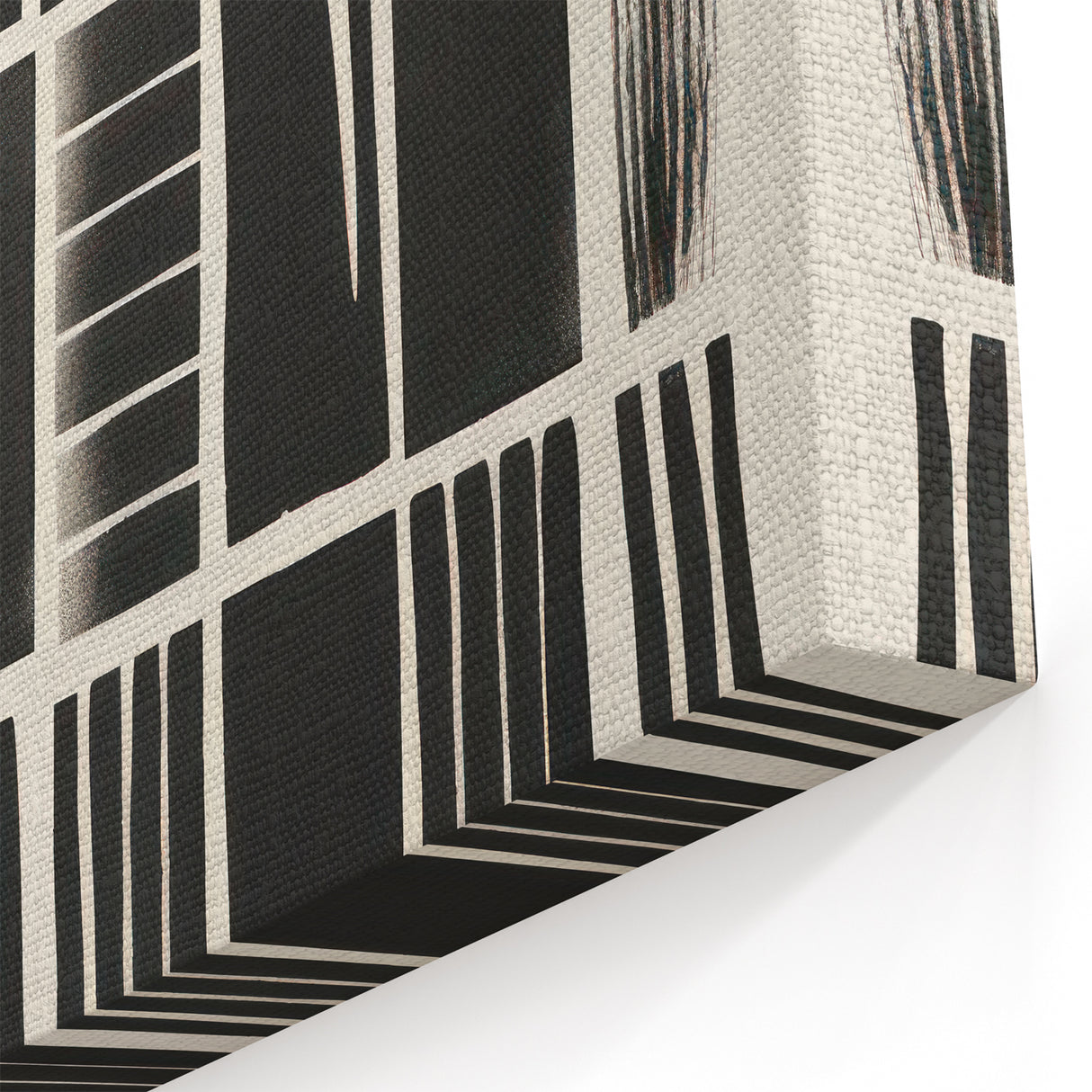Modern Monochrome Grid Art Canvas - Electric Pattern Wall Decor